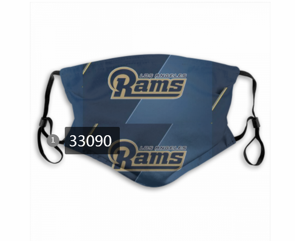 New 2021 NFL Los Angeles Rams #20 Dust mask with filter-0